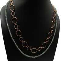 Blue Fire Labradorite 925 Sterling Silver Beads Gemstone Necklace Gender: Unisex