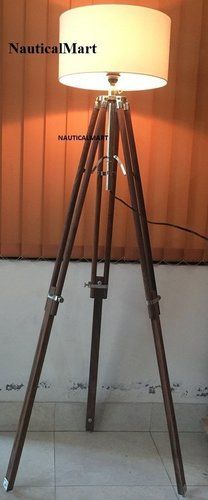 Royal Designer Beautiful 74" Tripod Timber Stand With Shade Beautiful Floor Lamp