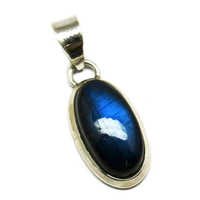 Natural Blue Fire Labradorite 925 Sterling Silver Gemstone Pendant Gender: Women