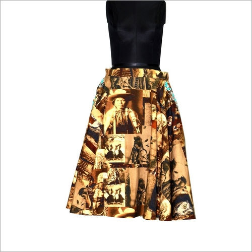 Wanted Skirt Printed Turq Stone