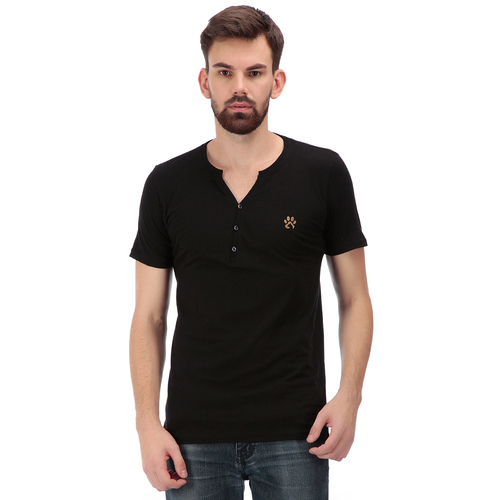 Black Henley T Shirt
