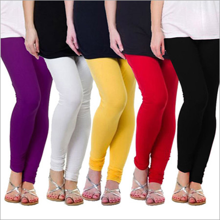 Ladies Cotton Leggings - Cotton Lycra Fabric, Available in Customized Sizes S-XXL, Vibrant Colors Including Purple, White, Yellow, Red, Black | Anti-Wrinkle, Soft & Comfortable for All Seasons
