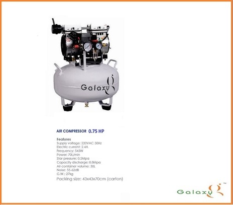 Dental Oil Free Compressor Gx-550 Power Source: Ac Power
