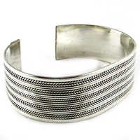 Antique Kada Bangle !! Engraving Work Plain Silver 925 Sterling Silver Bangle