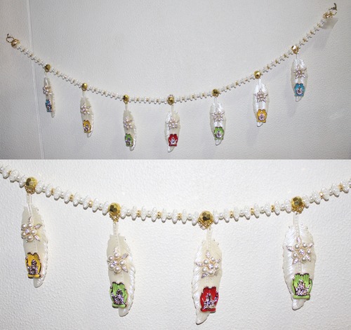 Toran - Plastic Beads and Flowers, Multicolor | Floral Design, Lightweight, Durable, Easy to Hang, Festive Decoration