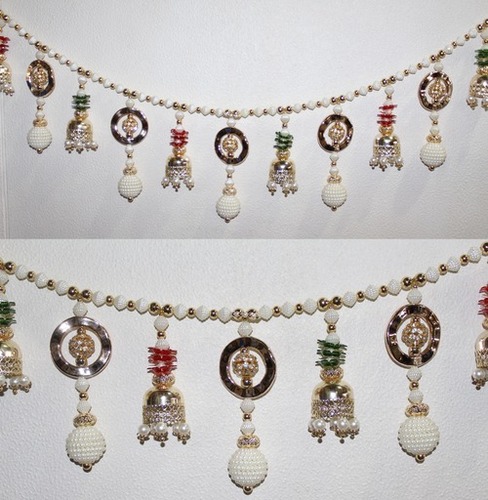 Toran - Plastic Beads, 90cm Length, Gold Floral Design | Adds Charm, Elegance, and Unique Style, Durable Material, Easy to Hang