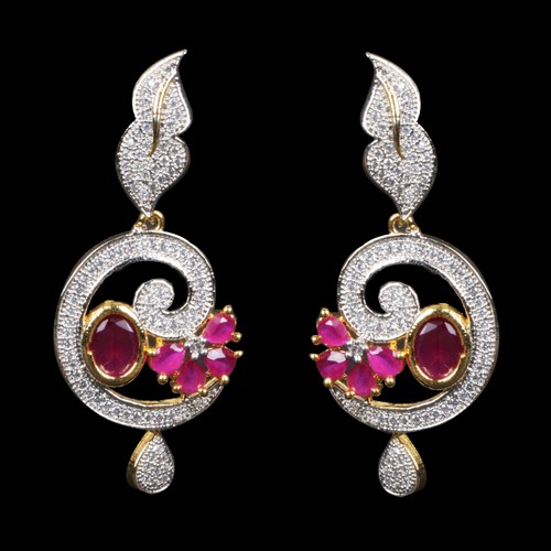Baby Pink And White Fancy Earring