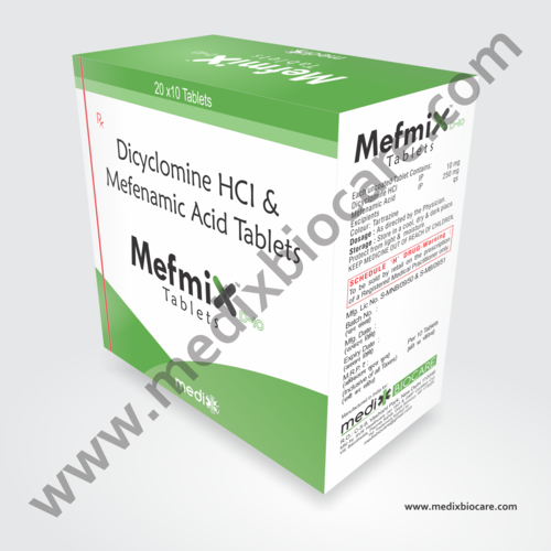 Dicyclomine HCL & Mefenamic Acid Tablets