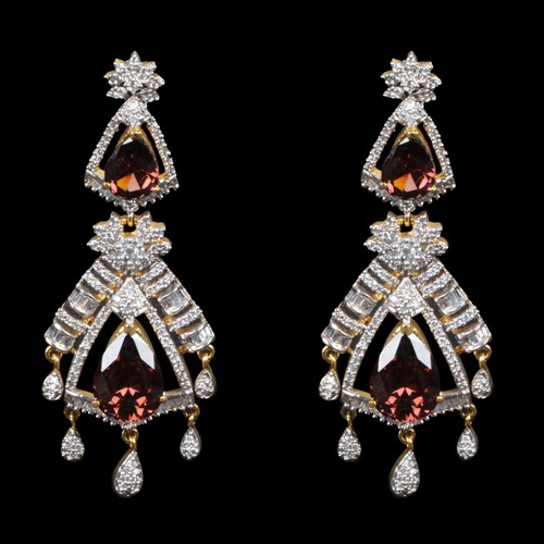Coffe Colour And Off White Different Design Earring