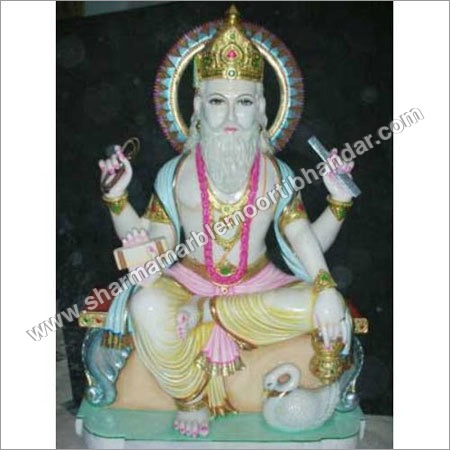 Marble Vishwakarma Statue