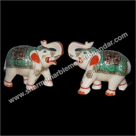 Marble Elephant Statue