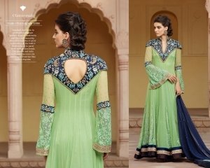Groovy Sea Green Soft Net Designer Anarkali Suit Age Group: Adult