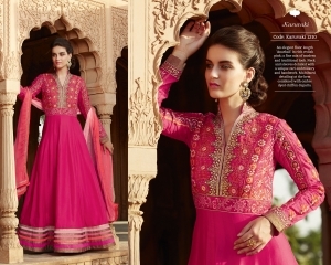 Astounding Magenta Georgette Designer Anarkali Suit Age Group: Adult