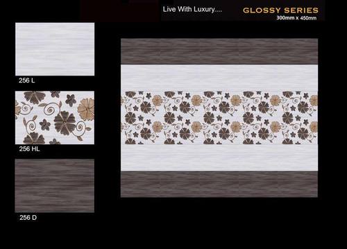 Digital Wall Tiles - Ceramic, 300x450mm, Brown | Acid-resistant, Non-slip, Fully Polished, Rustic Designs, Premium Quality
