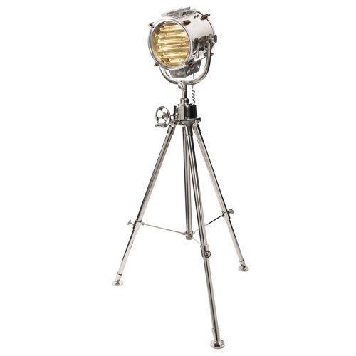 Replica Spotlight - Tripod Floor Lamp, Nautical Searchlight, Spotlight, Antique, Marine Decor By Nautical Mart Inc.