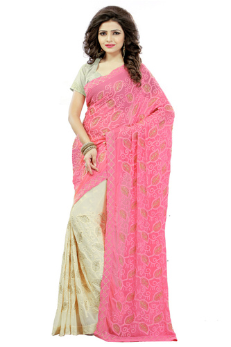Pink Designer Saree