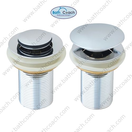 Pop Up Type Waste Coupling - Brass Round 76.2-127mm | Polished Surface, Male Connection for Bathroom Fitting Use
