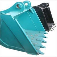 Heavy Duty Excavator Bucket - Mild Steel, Aqua Blue Color | Rugged Design, High Load Bearing Capacity, Easy To Install, Hydraulic Steering