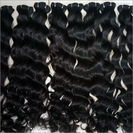 Black Machine Weft Curly Hair