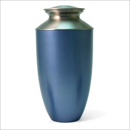 Blue Brass Cremation Urn