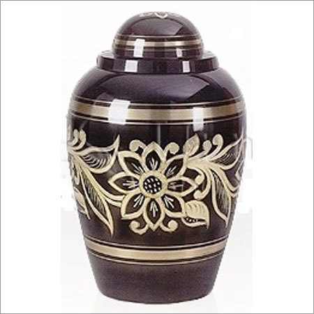 Ebony Solid Brass Urn