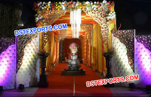 Wedding Pin tuck Leather Gate Entrance Decoration