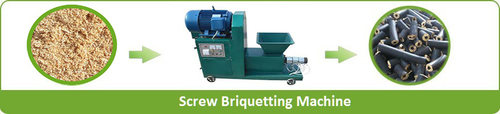 High Efficiency Screw Briquetting Machine