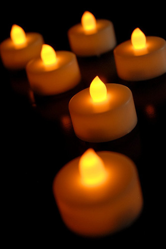 LED Candles - Plastic, 3.8cm Dia, Warm White Light | Attractive Design, Energy Efficient, Long-lasting, Versatile Use, Multiple Scents