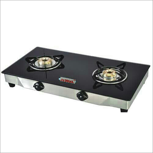 Two Burner Glass Top Black