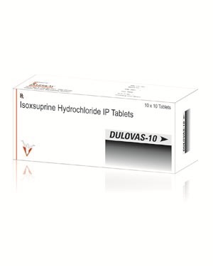 Dulovas-10 Tablets 10mg Isoxsuprine, Vascular Health, Uterine Relaxation, Circulation Support