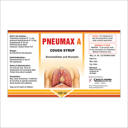 Pneumex A Bottle Label