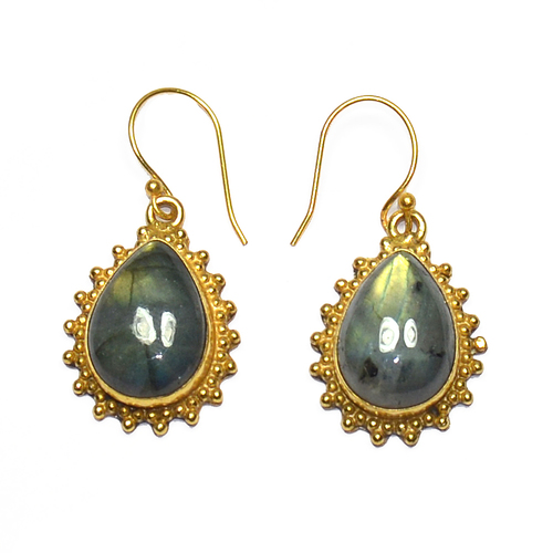 Labradorite Pear 925 Sterling Sliver Earring