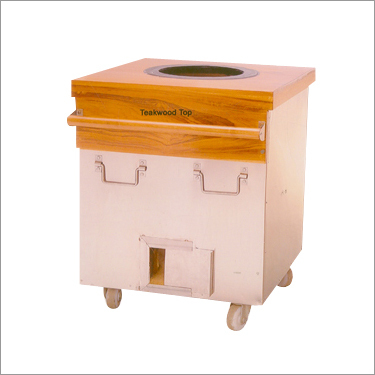 Teakwood Top Stainless Steel Tandoor
