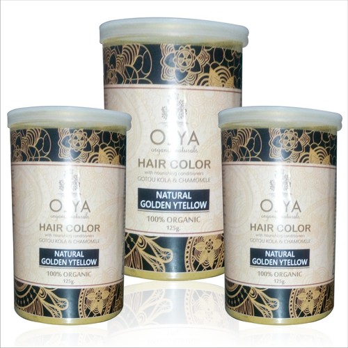 Natural Golden Yellow Organic Hair Color Kit