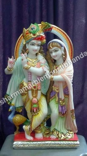 Radha Krishna Marble Statue