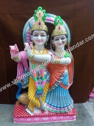 Radha Krishna Marble Statue