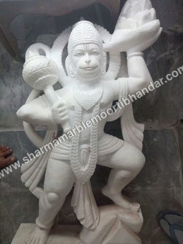 Lord Hanuman Marble Sculpture