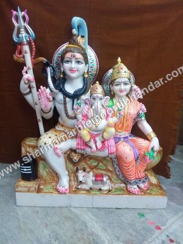 lord Shiv Parwati Marble Statue