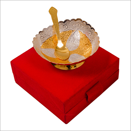 Festival Gift Silver Gold Plated Brass Bowl
