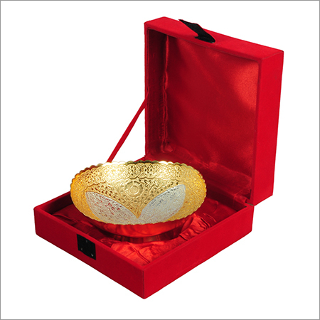 Silver Gold Plated Brass Bowl Set