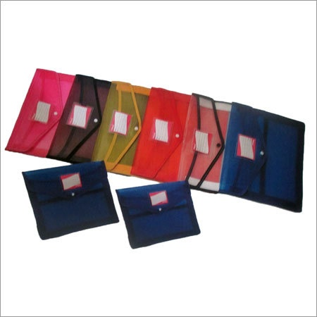 F Button Bag - PVC Rectangular 20 Boxes | Attractive Button Closure Strong Handle Lightweight Durable Design for Office Use