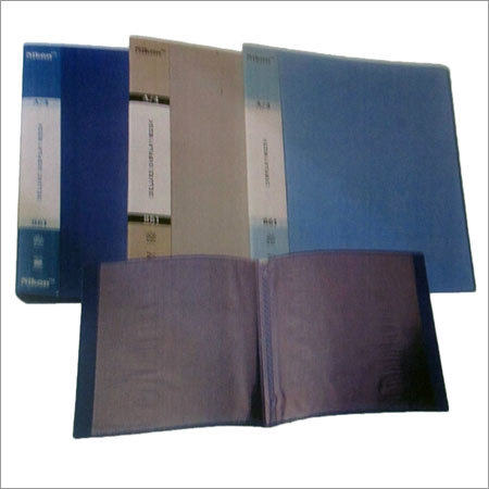 Display Book Folders - Durable PVC, Refillable Rectangular Design | Versatile Pockets for Document Organization, Spine Rail Binding System