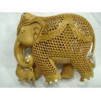 Wooden Elephant Showpiece