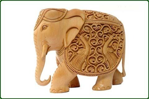 Wooden Carving Sculpture Elephant