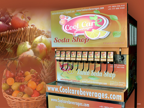 Soda Fountain Machine - Stainless Steel, 400 Liter Capacity | Manual Control, Hand Mixer, 220V Motor Power, 1-Year Warranty, Custom Color Options