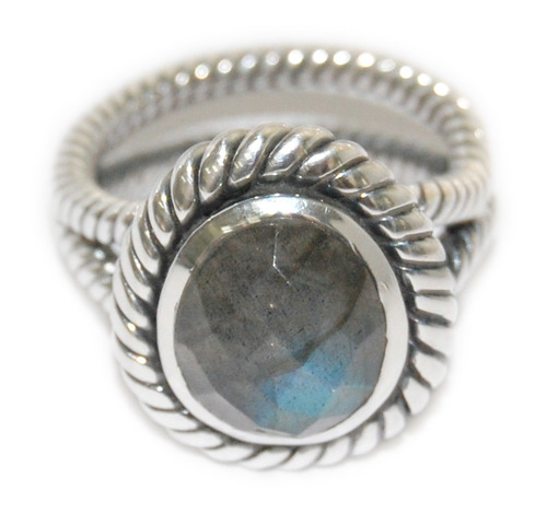Lebra Sterling Silver Stone Ring - Elegant Design, Various Sizes Available