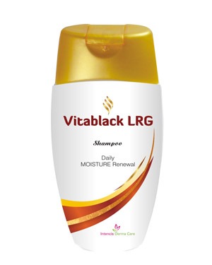 VITABLACK-LRG Shampoo - 200ml White Bottle, Daily Use | Hair Regrowth, Clean Shiny Hair, Moisture Control