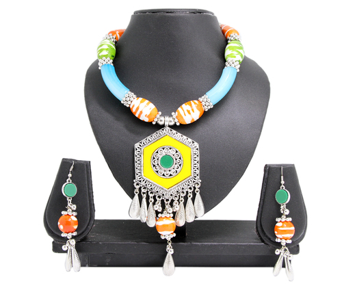 Multicolor Diva Multicolour Garba Navrati Jewellery Set