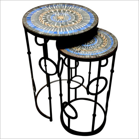 Mosaic Top Nesting Table Set