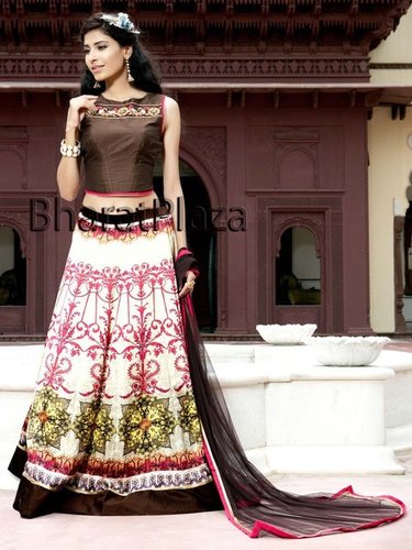 Printed Crepe Lehenga